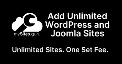 Add unlimited Joomla and WordPress sites to mySites.guru