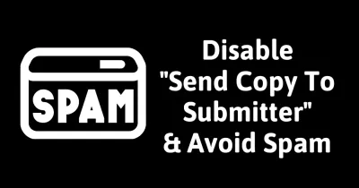Disable "Send Copy to Submitter" in Joomla
