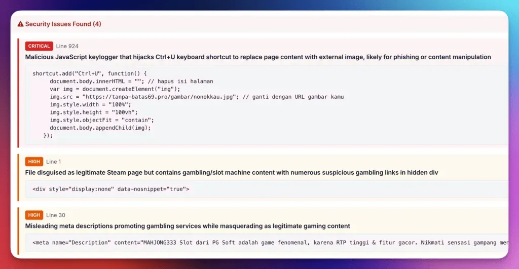 Screenshot of mySites.guru feature