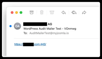 Emails from AuditMailerTest@myjoomla.io