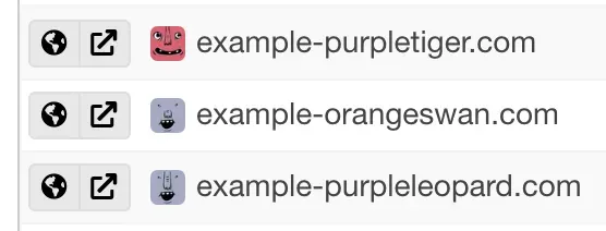 Screenshot of mySites.guru feature