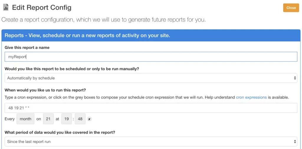 Screenshot of mySites.guru feature