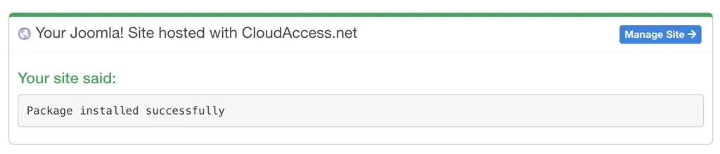 Installation progress showing queued jobs for each selected site