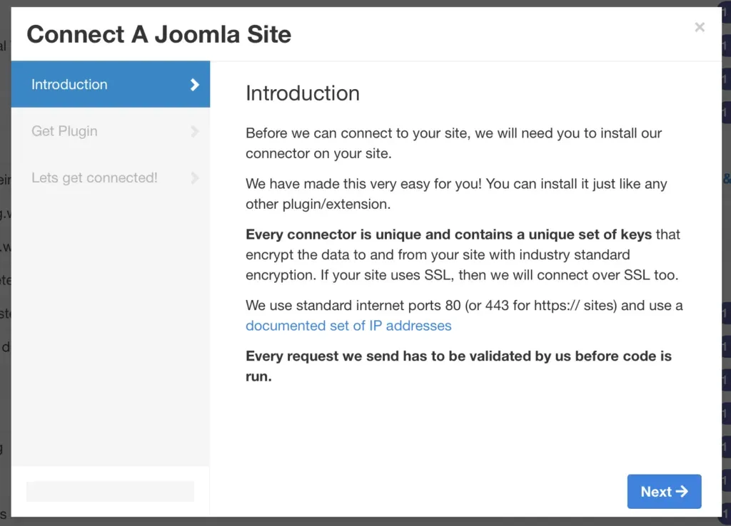 Screenshot of mySites.guru feature