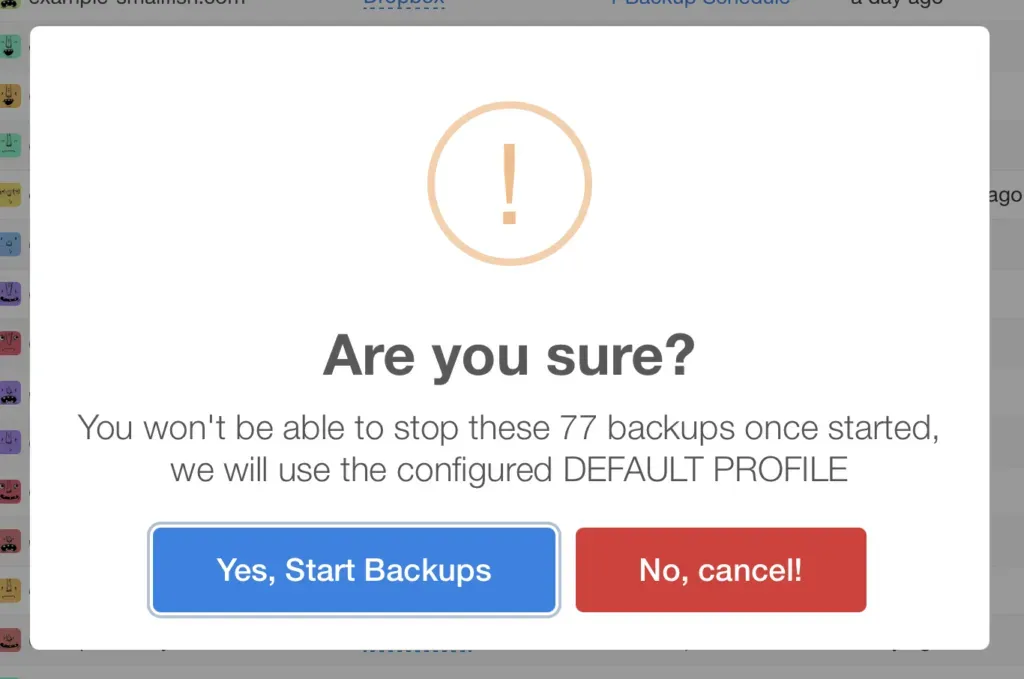 Screenshot of mySites.guru feature