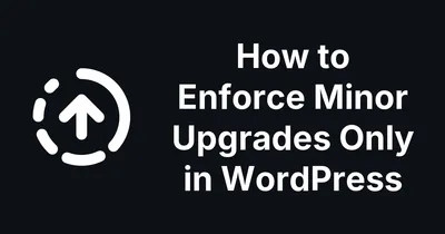 How to Enforce Minor Upgrades Only in WordPress