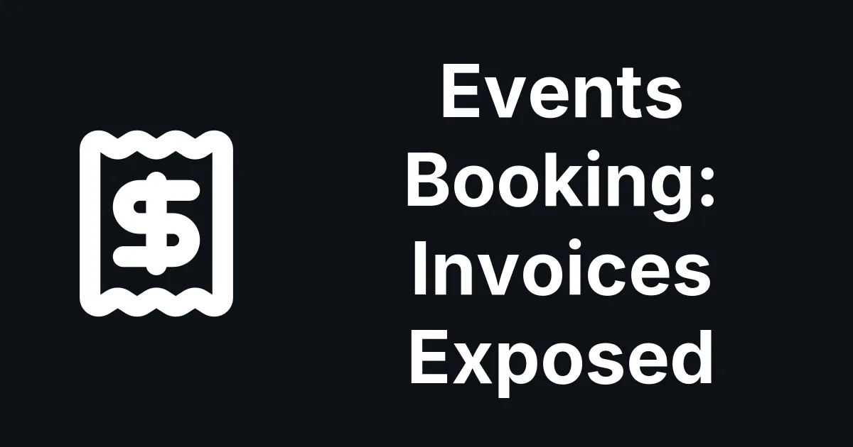Events Booking for Joomla exposes personal and financial data from invoices