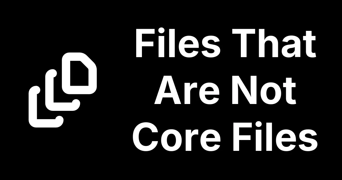 Check Files That Are Not Core Files
