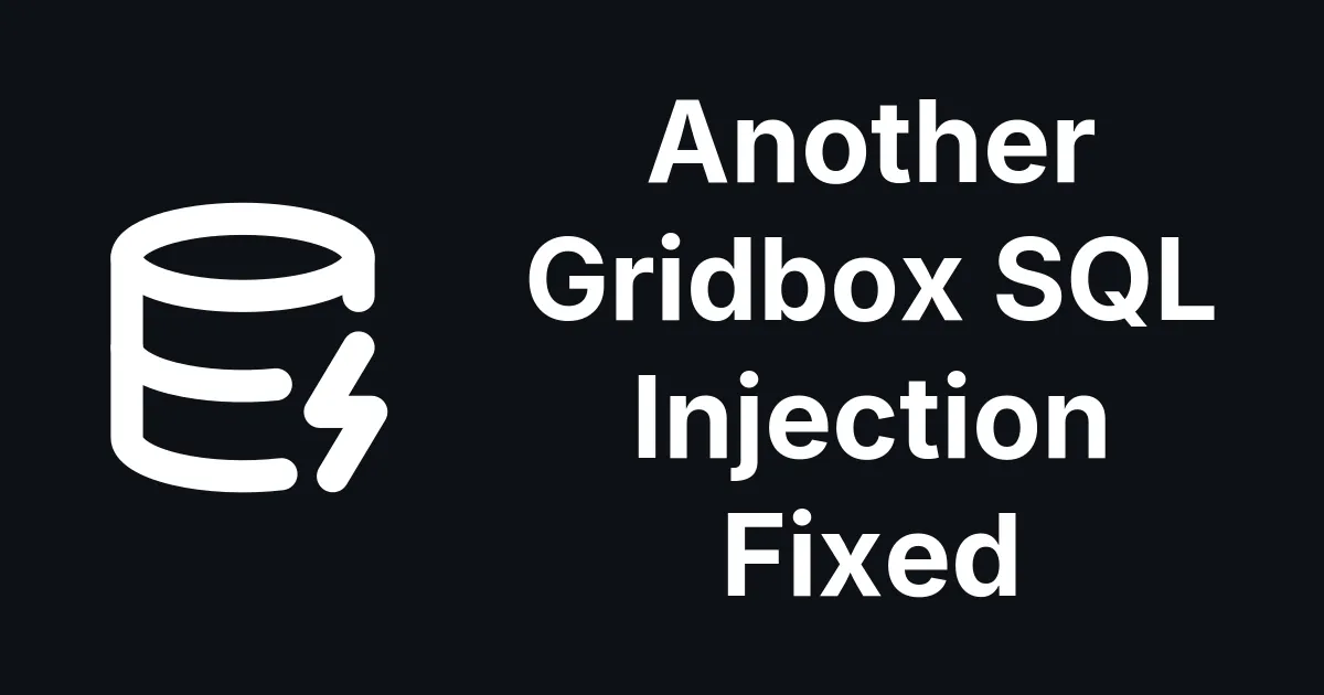 Blind SQL Injection in Gridbox's Blog Author