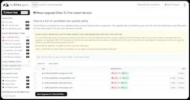Mass Upgrade Unlimited Sites