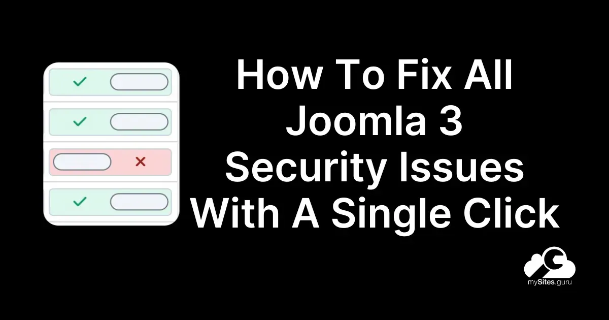 Fix Joomla 3 Security Issues in One Click