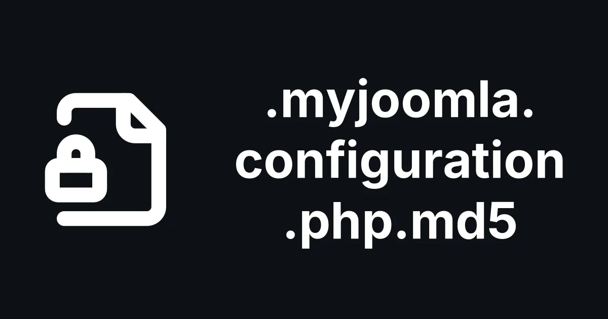 What Are the .myjoomla.configuration.php.md5 Files?