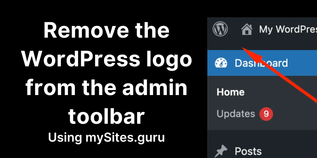 Remove the WordPress Admin Bar Logo | mySites.guru