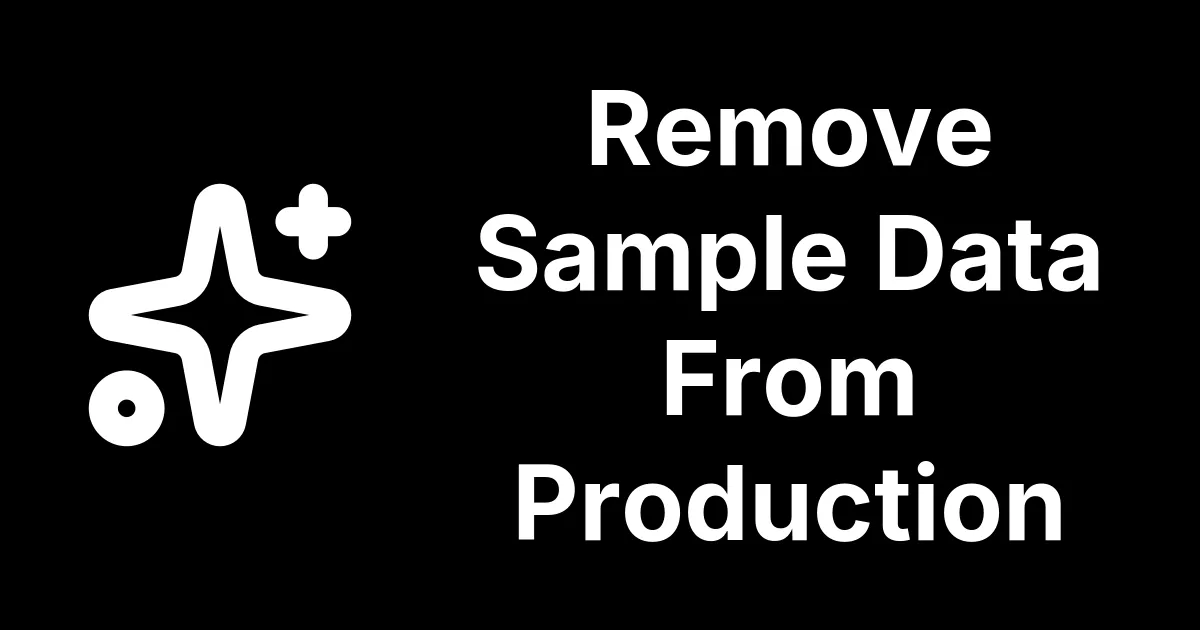 Remove Sample Data From A Production Site