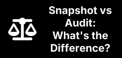 Snapshot vs Audit: What's the Difference?