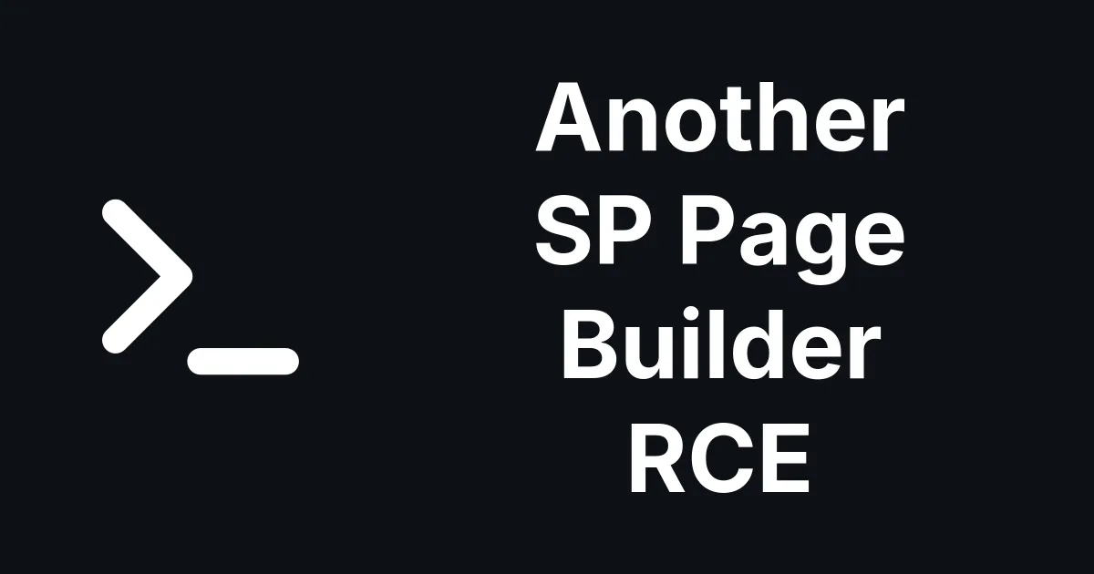 Unauthenticated Remote Code Execution in SP Page Builder found by mySites.guru