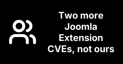 We Are Not the Only Ones Auditing Joomla Extensions