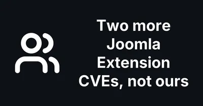 We Are Not the Only Ones Auditing Joomla Extensions