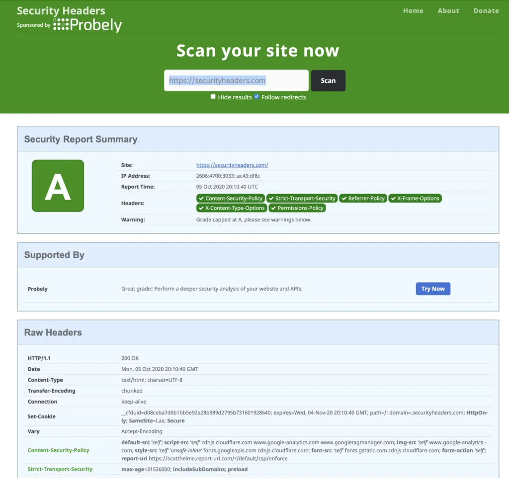 Screenshot of mySites.guru feature