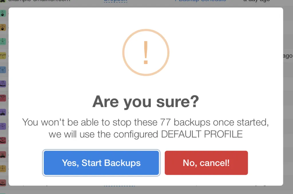 Screenshot of mySites.guru feature