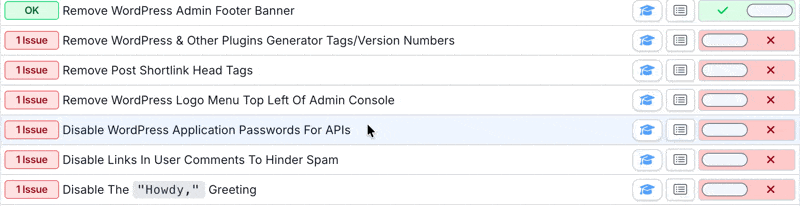 Toggling the WordPress admin bar logo on and off in mySites.guru