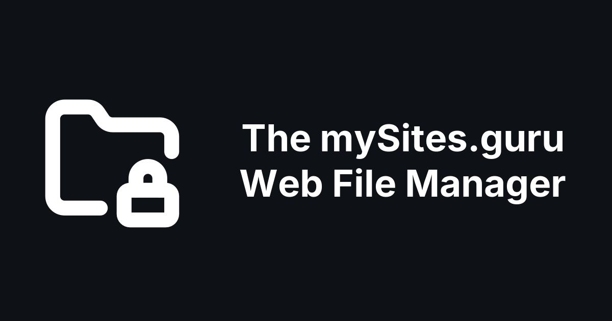 A web file manager for your Joomla and WordPress sites