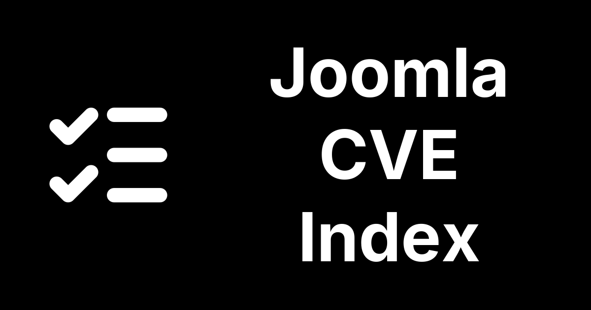 The mySites.guru Joomla CVE index, grouped by year
